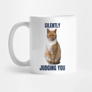 Orange Cat is Silently Judging You Mug